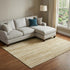 8' X 10' Gold And Beige Striped Washable Area Rug With UV Protection