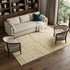 9' X 12' Gold And Beige Striped Washable Area Rug With UV Protection