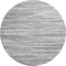 8' Gray And Silver Striped Washable Round Rug With UV Protection