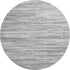 8' Gray And Silver Striped Washable Round Rug With UV Protection
