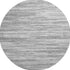 8' Gray And Silver Striped Washable Round Rug With UV Protection
