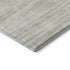 8' Ivory And Beige Striped Washable Round Rug With UV Protection