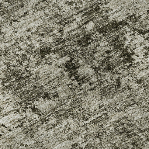 5' X 8' Beige And Taupe Abstract Washable Area Rug With UV Protection