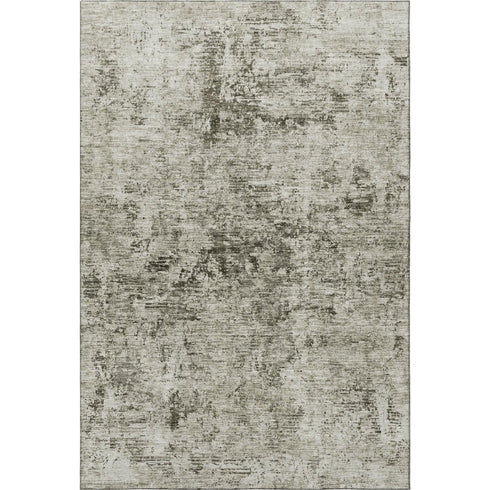 5' X 8' Beige And Taupe Abstract Washable Area Rug With UV Protection