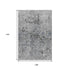 9' X 12' Gray And Silver Abstract Washable Area Rug With UV Protection