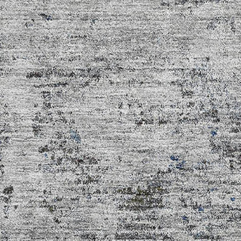9' X 12' Gray And Silver Abstract Washable Area Rug With UV Protection