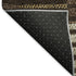 5' X 8' Chocolate Beige And Gold Striped Washable Area Rug With UV Protection