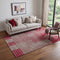 5' X 8' Burgundy And Gray Striped Washable Area Rug With UV Protection