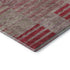 5' X 8' Burgundy And Gray Striped Washable Area Rug With UV Protection