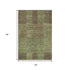 5' X 8' Coffee And Green Striped Washable Area Rug With UV Protection