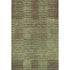 5' X 8' Coffee And Green Striped Washable Area Rug With UV Protection