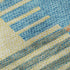 8' X 10' Teal Orange And Gold Striped Washable Area Rug With UV Protection