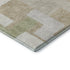 8' Beige Ivory And Taupe Geometric Washable Round Rug With UV Protection