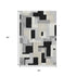 5' X 8' Black Ivory And Beige Geometric Washable Area Rug With UV Protection