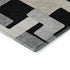 5' X 8' Black Ivory And Beige Geometric Washable Area Rug With UV Protection