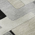 5' X 8' Black Ivory And Beige Geometric Washable Area Rug With UV Protection