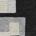5' X 8' Black Ivory And Beige Geometric Washable Area Rug With UV Protection