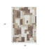 5' X 8' Brown Ivory And Beige Geometric Washable Area Rug With UV Protection