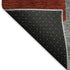 8' Gray Black And Red Geometric Washable Round Rug With UV Protection