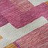8' X 10' Pink Ivory And Orange Geometric Washable Area Rug With UV Protection