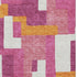 8' X 10' Pink Ivory And Orange Geometric Washable Area Rug With UV Protection