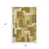 9' X 12' Wheat Ivory And Gold Geometric Washable Area Rug With UV Protection