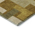 9' X 12' Wheat Ivory And Gold Geometric Washable Area Rug With UV Protection