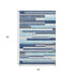 5' X 8' Blue Ivory And Gray Striped Washable Area Rug With UV Protection