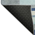 5' X 8' Blue Ivory And Gray Striped Washable Area Rug With UV Protection