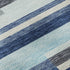5' X 8' Blue Ivory And Gray Striped Washable Area Rug With UV Protection