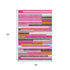 8' X 10' Blush Orange And Gray Striped Washable Area Rug With UV Protection
