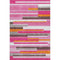 8' X 10' Blush Orange And Gray Striped Washable Area Rug With UV Protection