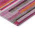 8' X 10' Blush Orange And Gray Striped Washable Area Rug With UV Protection