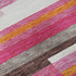 8' X 10' Blush Orange And Gray Striped Washable Area Rug With UV Protection