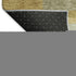 9' X 12' Amber Ivory And Gray Striped Washable Area Rug With UV Protection