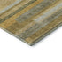 9' X 12' Amber Ivory And Gray Striped Washable Area Rug With UV Protection