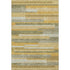 9' X 12' Amber Ivory And Gray Striped Washable Area Rug With UV Protection