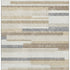 5' X 8' Ivory Gray And Beige Striped Washable Area Rug With UV Protection