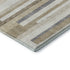 9' X 12' Ivory Gray And Beige Striped Washable Area Rug With UV Protection