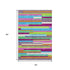 5' X 8' Lavender Orange And Lime Green Striped Washable Area Rug With UV Protection