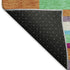 5' X 8' Lavender Orange And Lime Green Striped Washable Area Rug With UV Protection