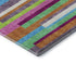 5' X 8' Lavender Orange And Lime Green Striped Washable Area Rug With UV Protection