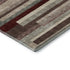 5' X 8' Merlot Gray And Beige Striped Washable Area Rug With UV Protection