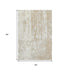 5' X 8' Beige Ivory And Tan Abstract Washable Area Rug With UV Protection