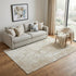5' X 8' Beige Ivory And Tan Abstract Washable Area Rug With UV Protection