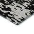 8' Black Ivory And Gray Abstract Washable Round Rug With UV Protection