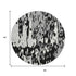 8' Black Ivory And Gray Abstract Washable Round Rug With UV Protection