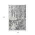 8' X 10' Gray Ivory And Silver Abstract Washable Area Rug With UV Protection