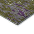 8' X 10' Olive Green Purple And Ivory Abstract Washable Area Rug With UV Protection