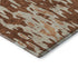 9' X 12' Rust Beige And Peach Abstract Washable Area Rug With UV Protection